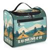 Adornori Camping Theme Travel Toiletry Bag for Women Large Capacity Wide-open Makeup Organizer Cosmetic Travel Bags for Toiletries view 1