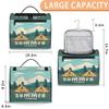Adornori Camping Theme Travel Toiletry Bag for Women Large Capacity Wide-open Makeup Organizer Cosmetic Travel Bags for Toiletries view 2