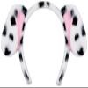 Delfd Dalmatian Ears Headband Women  Fluffy Dog Ears Headband Adult  Black and White Dalmatian Dog Costume for Women Adult Halloween or Costume Party view 1
