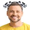 Delfd Dalmatian Ears Headband Women  Fluffy Dog Ears Headband Adult  Black and White Dalmatian Dog Costume for Women Adult Halloween or Costume Party view 3