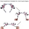Delfd Dalmatian Ears Headband Women  Fluffy Dog Ears Headband Adult  Black and White Dalmatian Dog Costume for Women Adult Halloween or Costume Party view 4