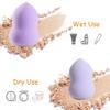 15 Pcs Makeup Sponges Set - 3 Shapes Multi-Colored Soft Cosmetic Sponges for Liquid, Cream & Powder Foundation, Concealer (Pink/Nude/Purple/Green/Blue) view 4