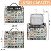 Adornori Cute Animal Dogs Puppy Travel Toiletry Bag for Women Large Capacity Wide-open Makeup Organizer Cosmetic Travel Bags for Toiletries view 2