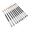 10pcs Double Ended Sickle Brushes for Makeup, Soft Artificial, Comfortable Wooden Handles, Application for Cosmetic Use view 2