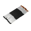 10pcs Double Ended Sickle Brushes for Makeup, Soft Artificial, Comfortable Wooden Handles, Application for Cosmetic Use view 3
