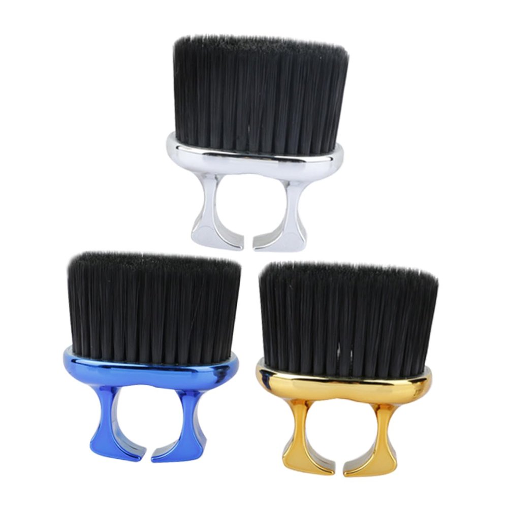 DECOMELODY 3Pcs Neck Duster Brush Set Professional Barber Neck Brush Handheld Beard Brush Durable Material Efficient Hair Removal for Travel Home Grooming