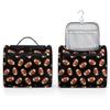 Adornori Football Large Travel Toiletry Bag for Women, Travel Organizer for Toiletries, Waterproof Makeup Cosmetic Bag with Handle, Black view 4