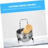 EXQUIMEUBLE Stainless Steel Dish Rack Men Beard Brush Shaving Bowl Rack Facial Cleaning Appliance Material Easy to Clean view 4