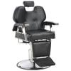 Barber Chair Black Faux Leather, Metal Medium view 1