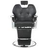Barber Chair Black Faux Leather, Metal Medium view 2