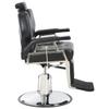 Barber Chair Black Faux Leather, Metal Medium view 3