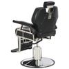 Barber Chair Black Faux Leather, Metal Medium view 4