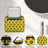 Adornori Dart Board Large Travel Toiletry Bag for Women, Travel Organizer for Toiletries, Waterproof Makeup Cosmetic Bag with Handle, Yellow view 3
