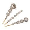 BATHVEVE 3pcs Rhinestone Hairpin Women Crystal Hair Barrette Hair Accessories for Wedding Ponytail view 1