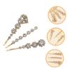 BATHVEVE 3pcs Rhinestone Hairpin Women Crystal Hair Barrette Hair Accessories for Wedding Ponytail view 3