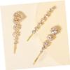 BATHVEVE 3pcs Rhinestone Hairpin Women Crystal Hair Barrette Hair Accessories for Wedding Ponytail view 4
