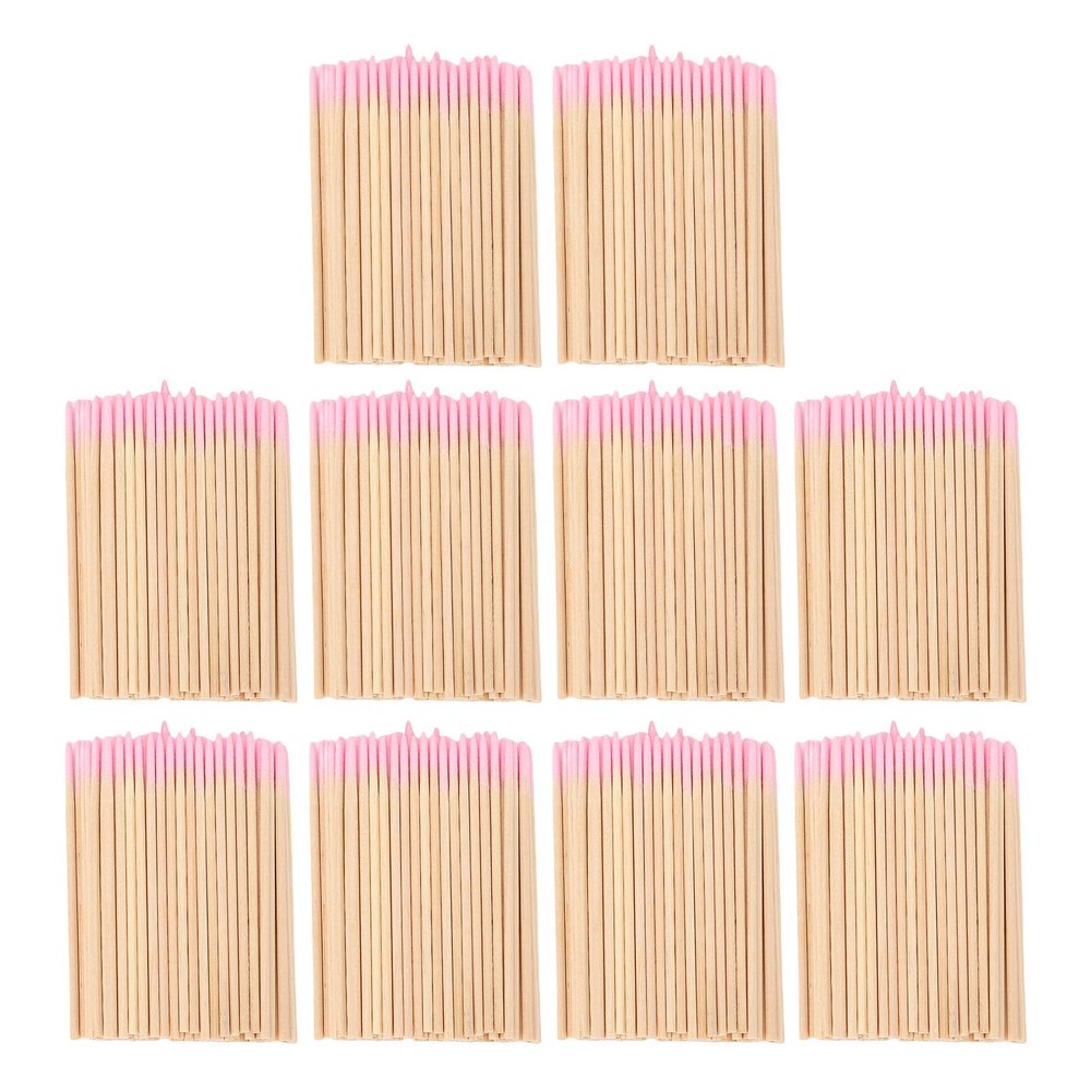 1000pcs Pointed Cotton Swabs Tip Cotton Swabs with Wooden Sticks for Eyebrow Tattoo Beauty Makeup Nail Clean