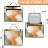 Adornori Abstract Aesthetic Travel Toiletry Bag for Men and Women, Large Hanging Makeup Bag Organizer Toiletries Bag for Travel, Cosmetic Bag with Handle view 2