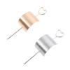 BATHVEVE Chic Alloy Hair Stick Set 2pcs Long Rectangle Smooth Hairpins for Women Stylish Hair Accessories for Bun Styles and Updos view 1
