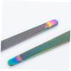 BATHVEVE Stainless Steel Colorful nail Files Set 5-Piece Nail Care Tools for Manicure for Home Use view 3