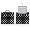 Adornori White and Black Polka Dot Large Travel Toiletry Bag for Women, Travel Organizer for Toiletries, Waterproof Makeup Cosmetic Bag with Handle view 4