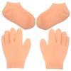 DEARMAMY Moisturizing Gloves and Socks Set for Women 2 Pairs Soft Elastic Hydrating Hand and Foot Care Waterproof Sun-Proof Dry Skin Treatment for Beach and Night Use view 1