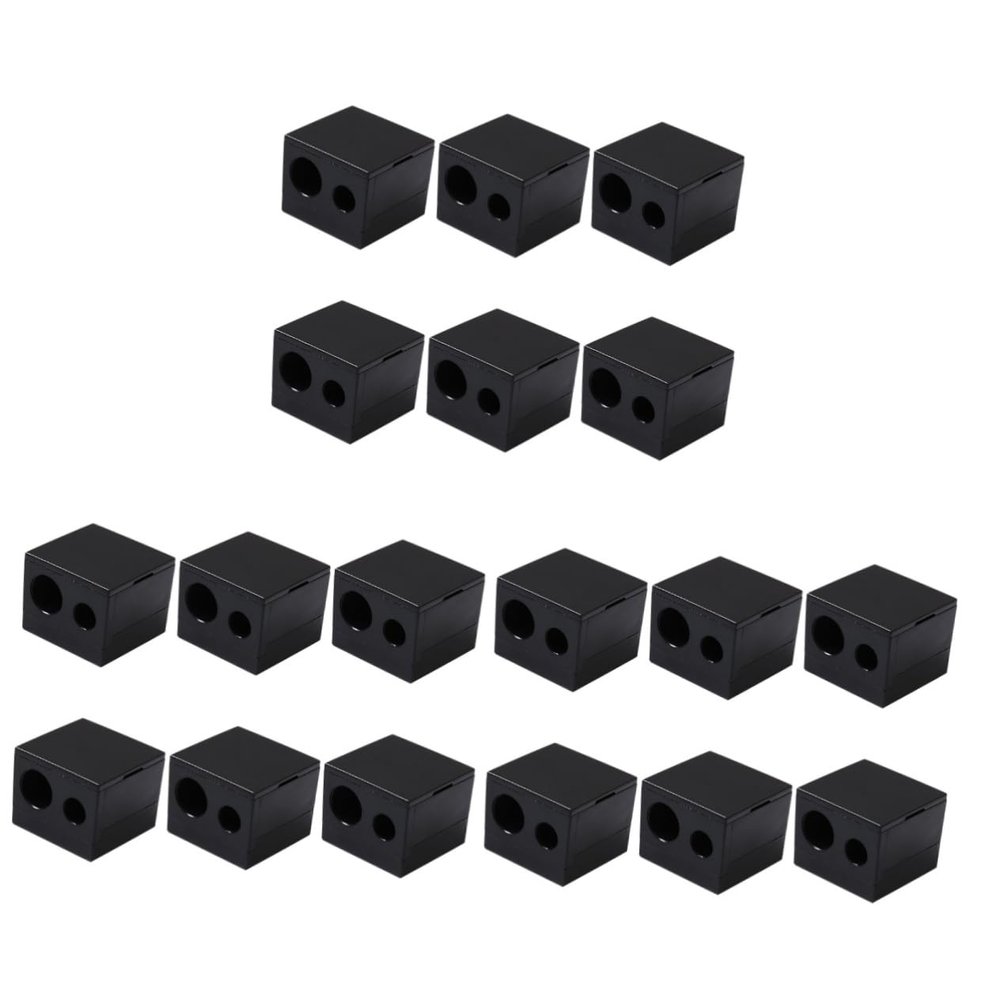 Ipetboom 18pcs Dual Eyebrow Pencil Sharpeners Makeup Tool for Precise Eyeliner Brow Pencils Compact Design Lid for Easy Use for Travel and Daily Makeup Routine