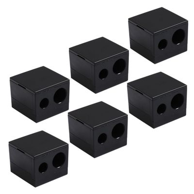 Ipetboom 6pcs Double Brow Pencil Sharpener Essential Makeup Tool for Eyebrow Pencils and Crayons Includes Protective Lid for Easy Use and Storage