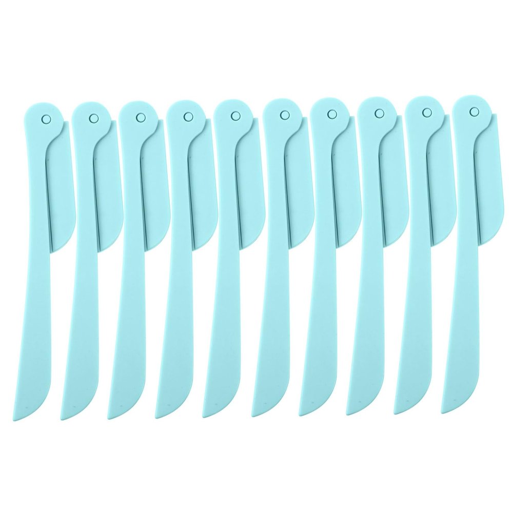 DECORNIJIA 10pcs Ergonomic Streamlined Design Eyebrow Razor Portable Face Razors Makeup Tools for Women Eyebrow Sharper Makeup Kit No Tweezing Pain