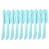 DECORNIJIA 10pcs Ergonomic Streamlined Design Eyebrow Razor Portable Face Razors Makeup Tools for Women Eyebrow Sharper Makeup Kit No Tweezing Pain view 1