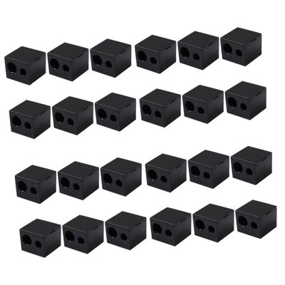Ipetboom 24pcs Double Hole Eyeliner Pencil Sharpener Manual Cosmetic Tool for Eyebrow and Makeup Pencils No Chipping for Office Use and Travel