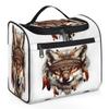 Adornori Boho Wolf Travel Toiletry Bag for Men and Women, Large Hanging Makeup Bag Organizer Toiletries Bag for Travel, Cosmetic Bag with Handle view 1