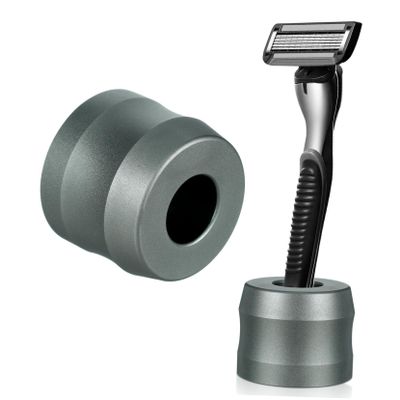 BATHVEVE 1pc Manual Shaving Razor Stand Razor Storage Stand Lightweight Aluminum Alloy for Safety
