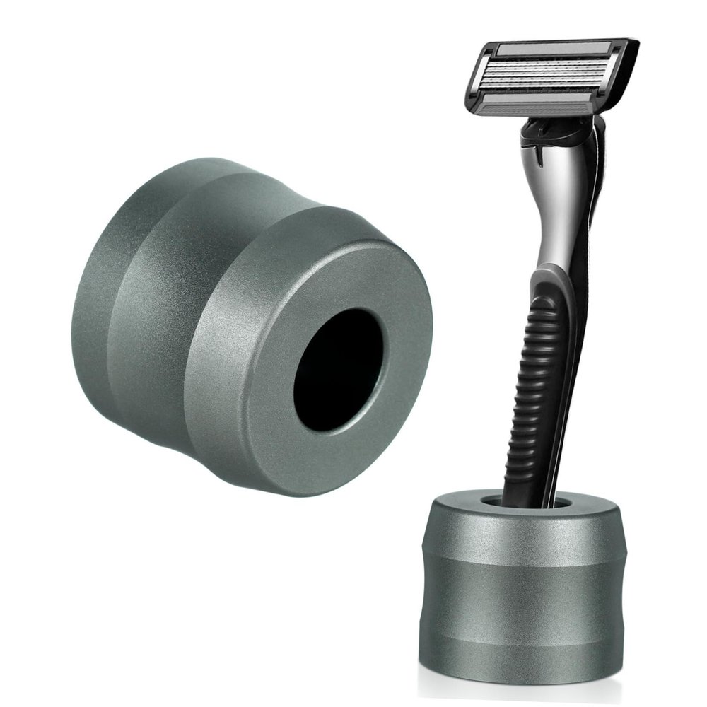 BATHVEVE 1pc Manual Shaving Razor Stand Razor Storage Stand Lightweight Aluminum Alloy for Safety