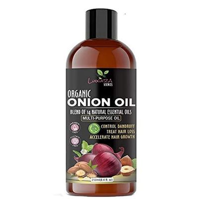 250 ML Onion Hair Oil with 14 Essential Oils, Multi-Purpose Hair Oil/Serum with Argan, Bhringraj, Hibiscus, Sesame,Amla,Sweet Almond, Olive