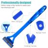 Body hair trimmer for men, back shaver 3.0 with Long Handle, man scape razors for shaving, dollar shave club Mens Grooming Kit, one blade From any angle shavers & Hair Removal Products (Blue) view 3