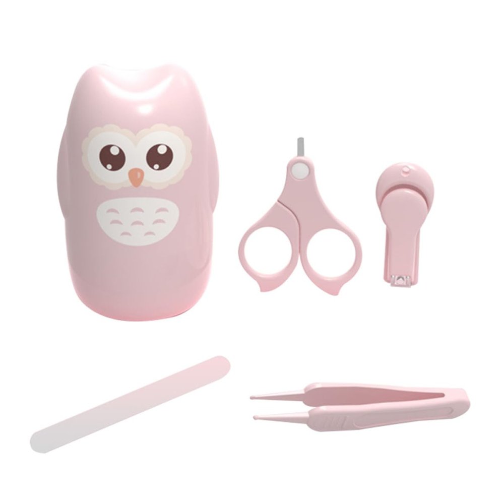 Abaodam 1set Nail Care Kit Boy Girl Grooming Set Safe Clipper for Newborns Lightweight and Portable Manicure Tools Cute Owl Design for Showers and Moms