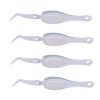 4Pcs Reverse Grip Fine Tip Tweezer, Long Lasting Elasticity Comfortable to Grip Wide Usage Multifunctional Curved Craft Tweezers for Craft Beading view 1