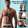 Body hair trimmer for men, back shaver 3.0 with Long Handle, man scape razors for shaving, dollar shave club Mens Grooming Kit, one blade From any angle shavers & Hair Removal Products (Black) view 4