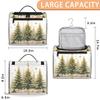 Adornori Christmas Trees Travel Toiletry Bag for Men and Women, Large Hanging Makeup Bag Organizer Toiletries Bag for Travel, Cosmetic Bag with Handle view 2