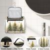 Adornori Christmas Trees Travel Toiletry Bag for Men and Women, Large Hanging Makeup Bag Organizer Toiletries Bag for Travel, Cosmetic Bag with Handle view 3