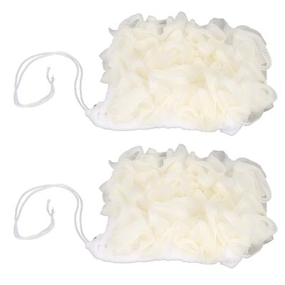 2 in 1 Showerball Face Washing and Bathing Sponge Exfoliating Towel for Travel and Home Use 2PCS Set
