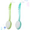 Happyyami Long Handle Bath Brush 2pcs Soft Bristle Exfoliating Body Shower Brush for Back Scrubbing for Home Bathroom Use view 2