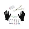 FOMIYES 15pcs Navel Ring Piercing Kit Set Belly Button Ring Tools Comfortable and Easy to Clean for Users view 1