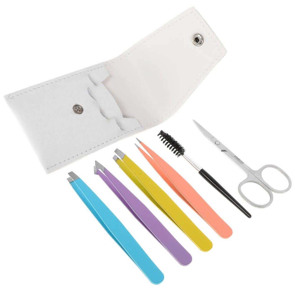 GALPADA 6pcs Eyebrow Shaping Tool Eyebrow Clips and Trimming Clamp Accessories for Precision Grooming Salon