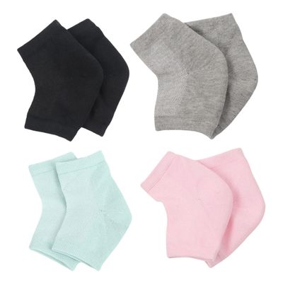 TOVINANNA 4pairs Heel Socks Ventilate Socks Toeless Spa Sock Anti-Crack Socks Foot Care Treatment Socks Dry Feet Socks Moisturizing Socks Cracked Feet Socks Spa Gel Socks Polyester Cotton