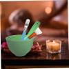 Beaupretty 1set Silicone Face Mask Mixing Bowl Set Spa Kit with Brush Applicator Measuring Spoon for Facial Treatments Silicone Bowl for Skincare Routine view 4