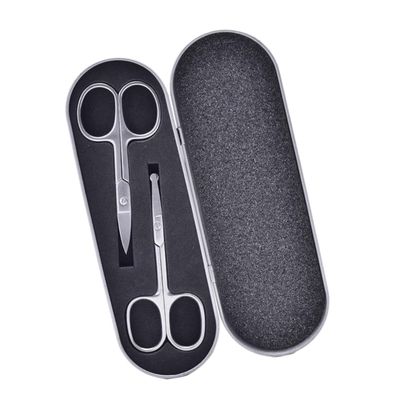 EPIGEIST 2Pcs Stainless Steel Eyebrow Scissors Set Precision Trimming Scissors for Eyebrow Shaping and Nose Hair Grooming for Women and Men Easy to Use