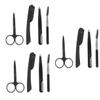VALICLUD 3sets Eyebrow Trimming Kit Scissors Tweezers Eyebrow and Brush for Grooming and Styling Ergonomic Design for Daily Use view 1