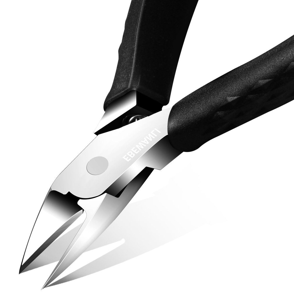 EBEWANLI Straight Nail Clipper, Heavy Duty Straight Toenail Clippers for Thick Toenails or Ingrown, Stainless Steels Toe Nail Nipper Cutter with Non-Slip Handle for Seniors, Men, Women